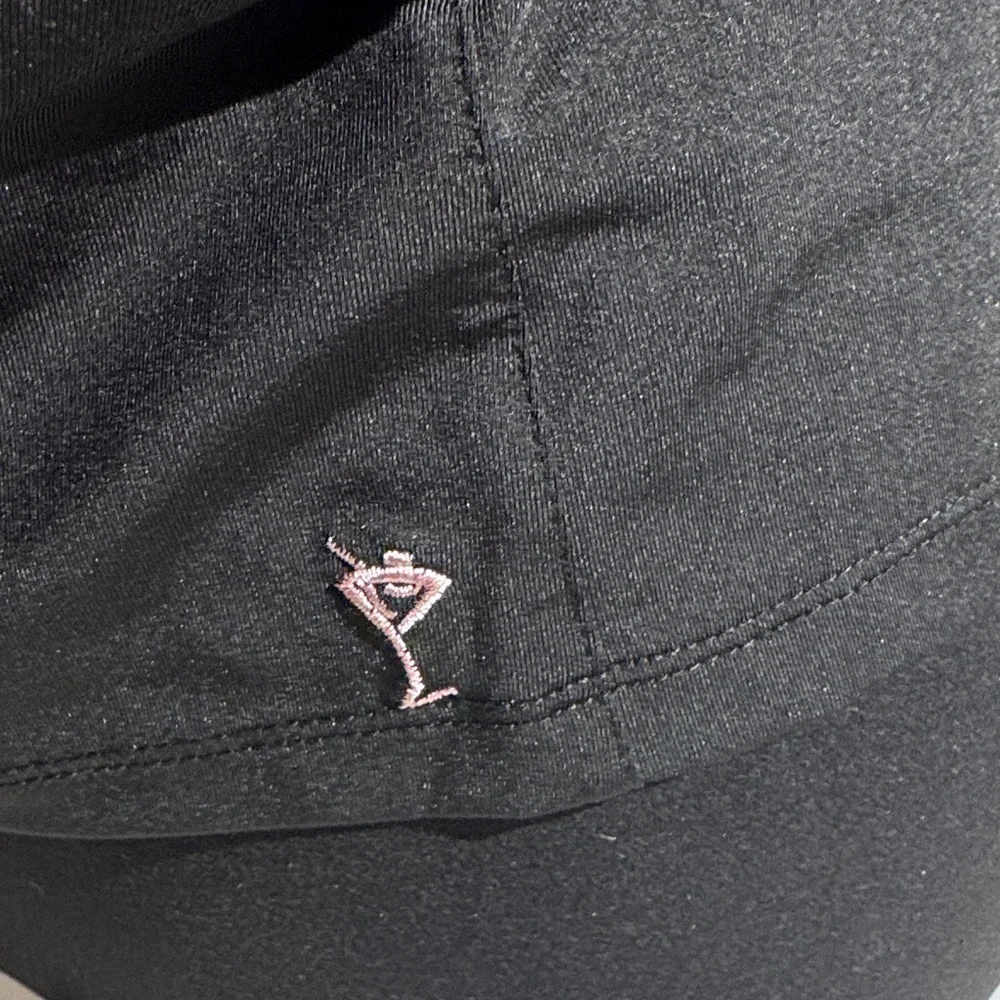 Golftini ⛳️ Black Women's Long-Sleeve Zip Collar Top - Picture 4 of 5